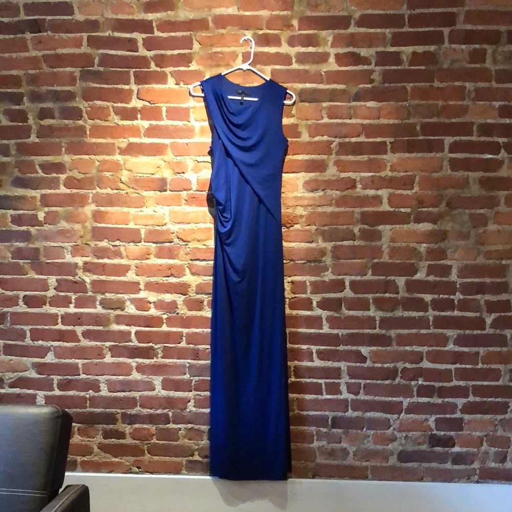 BCBG Fitted and Flattering Cardinal Blue Gown